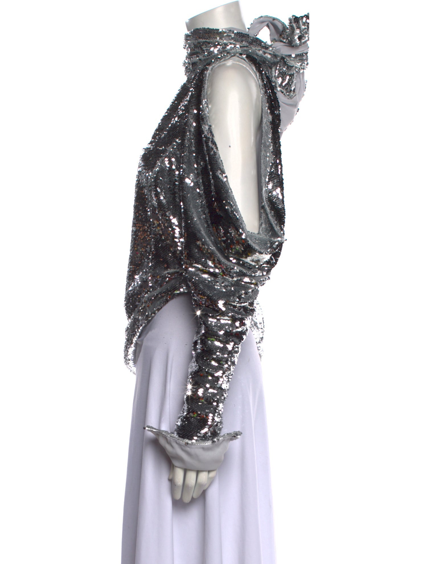 16ARLINGTON Mock Neck Long Sleeve Blouse