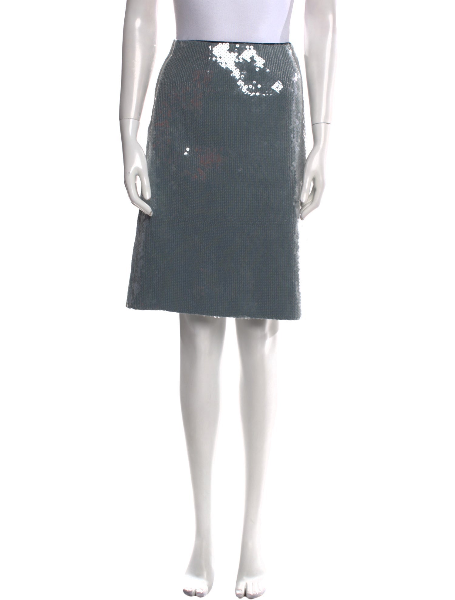 16ARLINGTON Sequin Embellishments Knee-Length Skirt