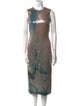 16ARLINGTON Printed Midi Length Dress