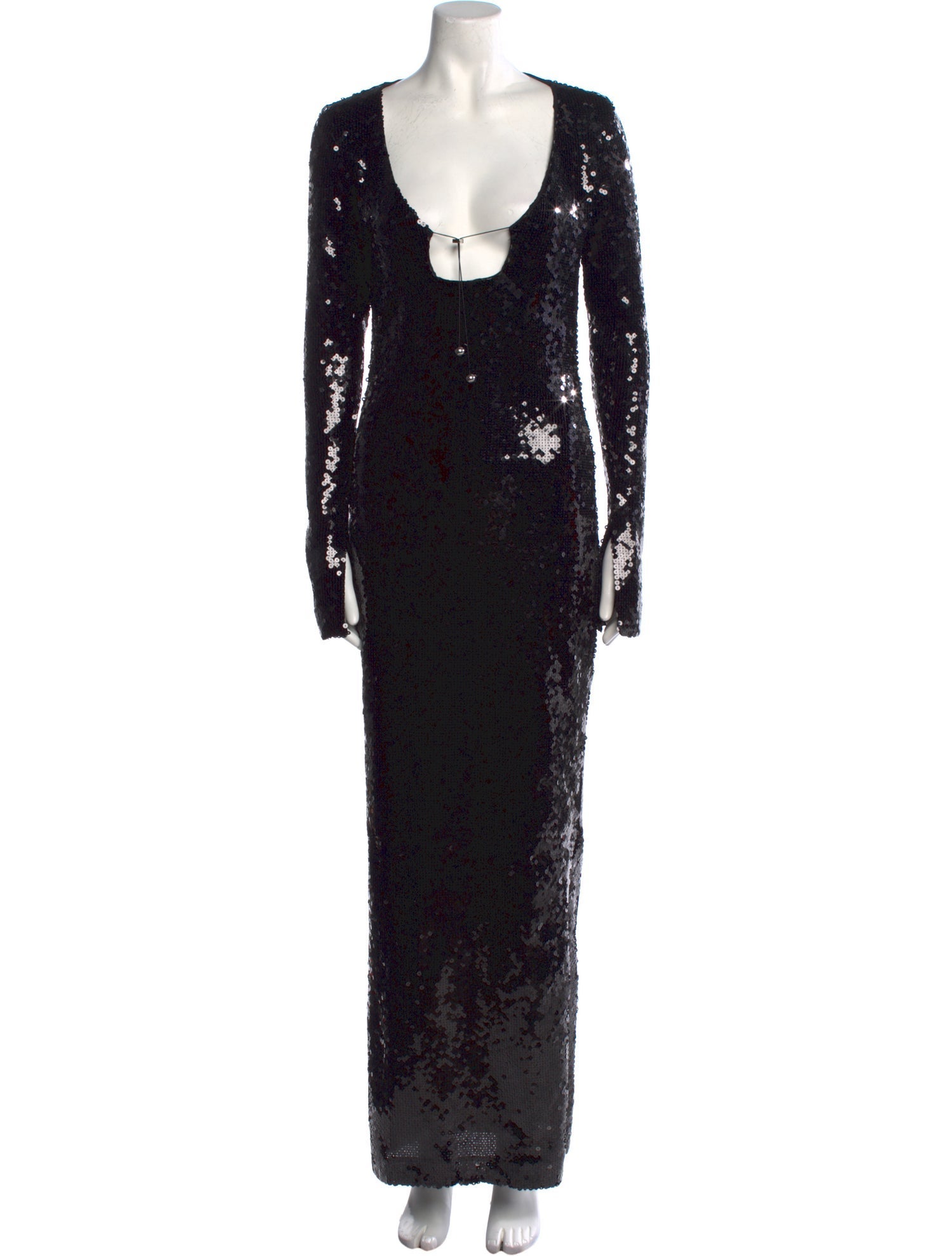 16ARLINGTON Lace Pattern Long Dress