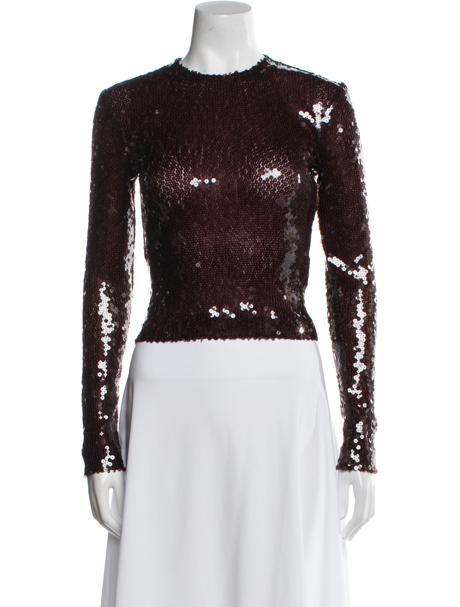 16ARLINGTON Nylon Crew Neck Crop Top