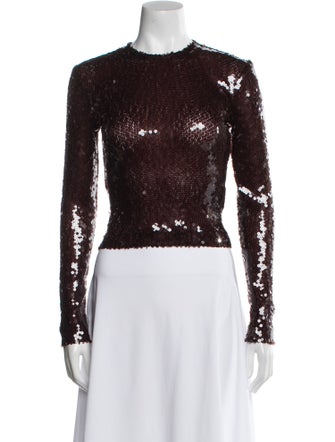 16ARLINGTON Nylon Crew Neck Crop Top