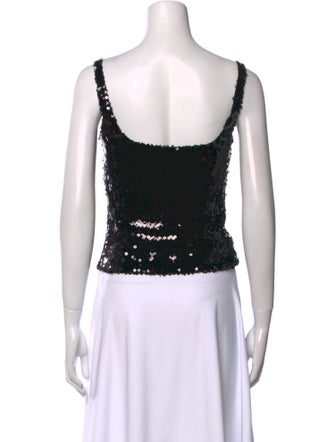 16ARLINGTON Square Neckline Sleeveless Crop Top