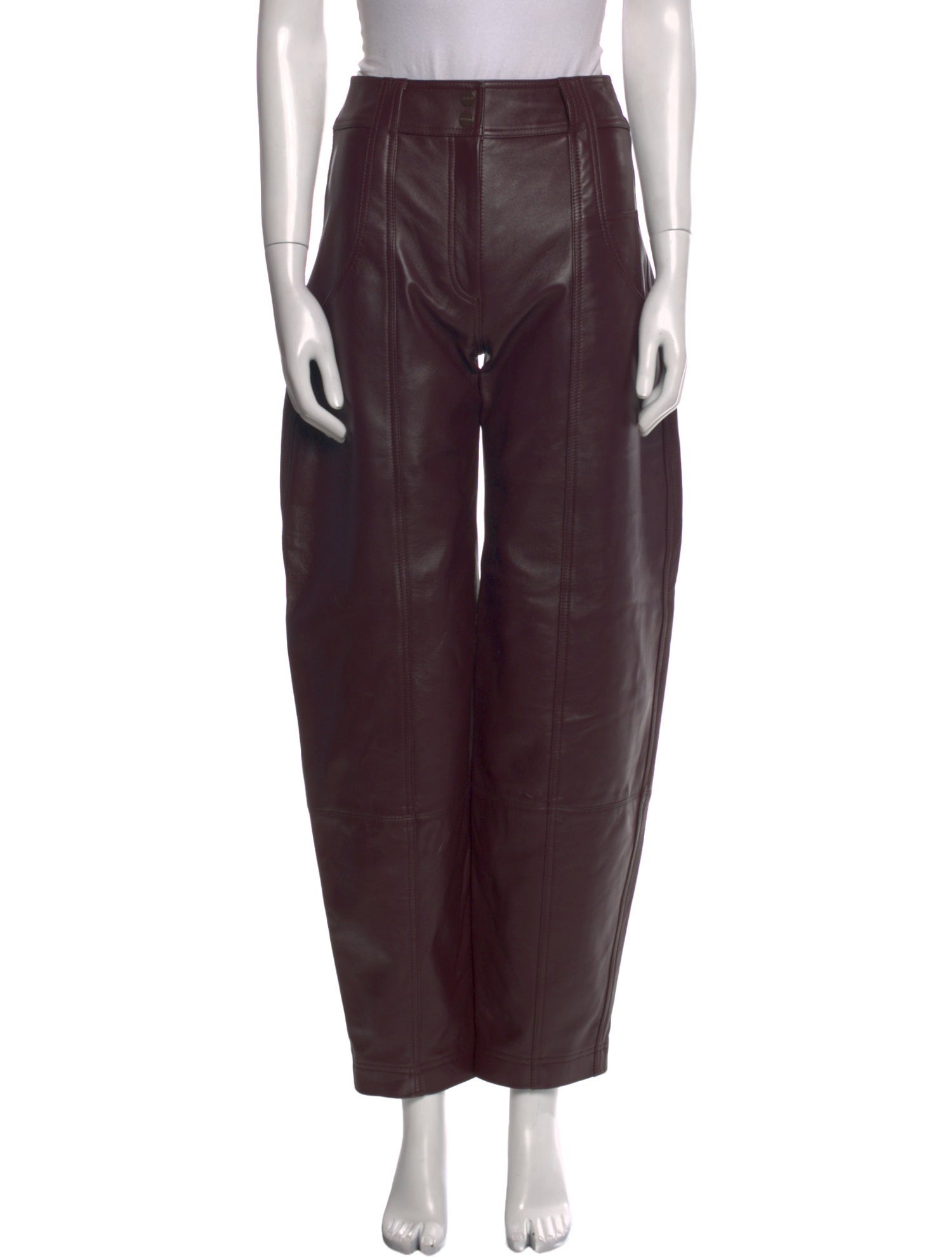 16ARLINGTON Leather Straight Leg Pants