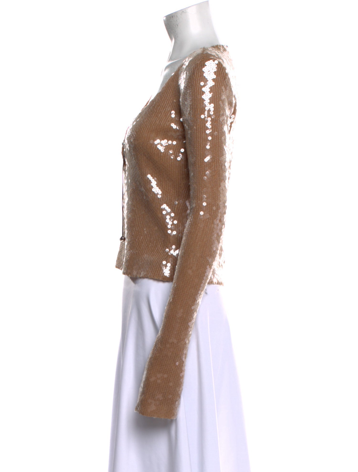 16ARLINGTON Patterned V-Neck Crop Top w/ Tags