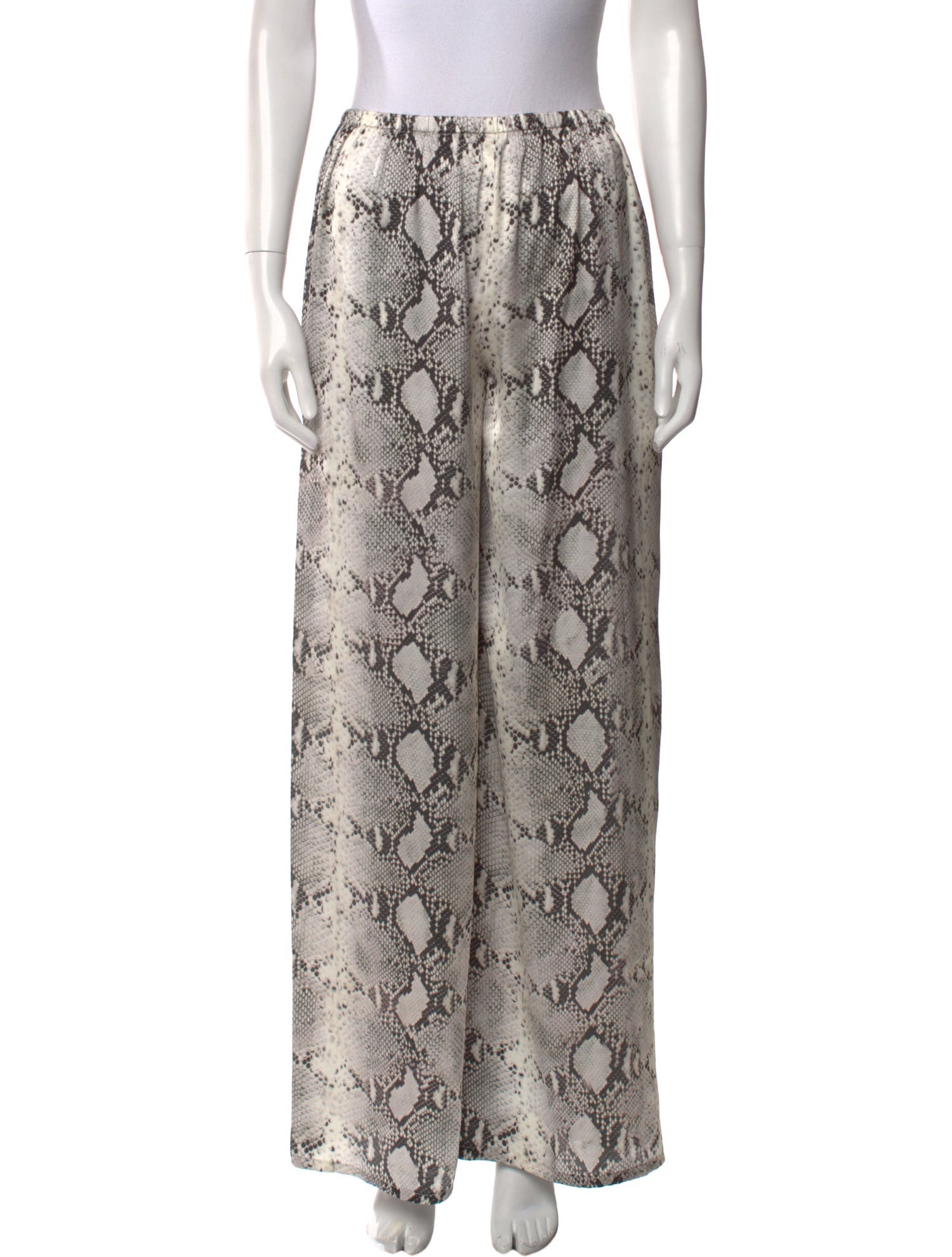 16ARLINGTON Animal Print Wide Leg Pants