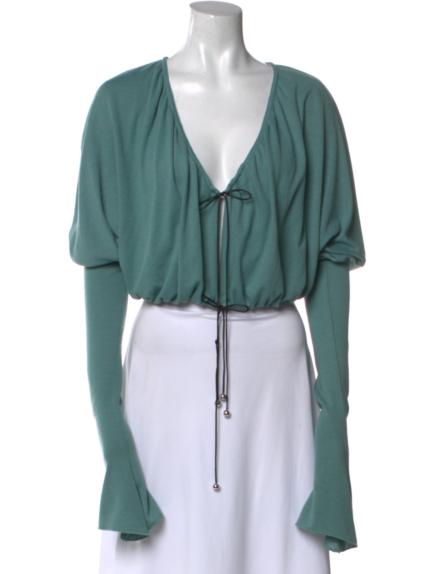 16ARLINGTON V-Neck Short Sleeve Crop Top