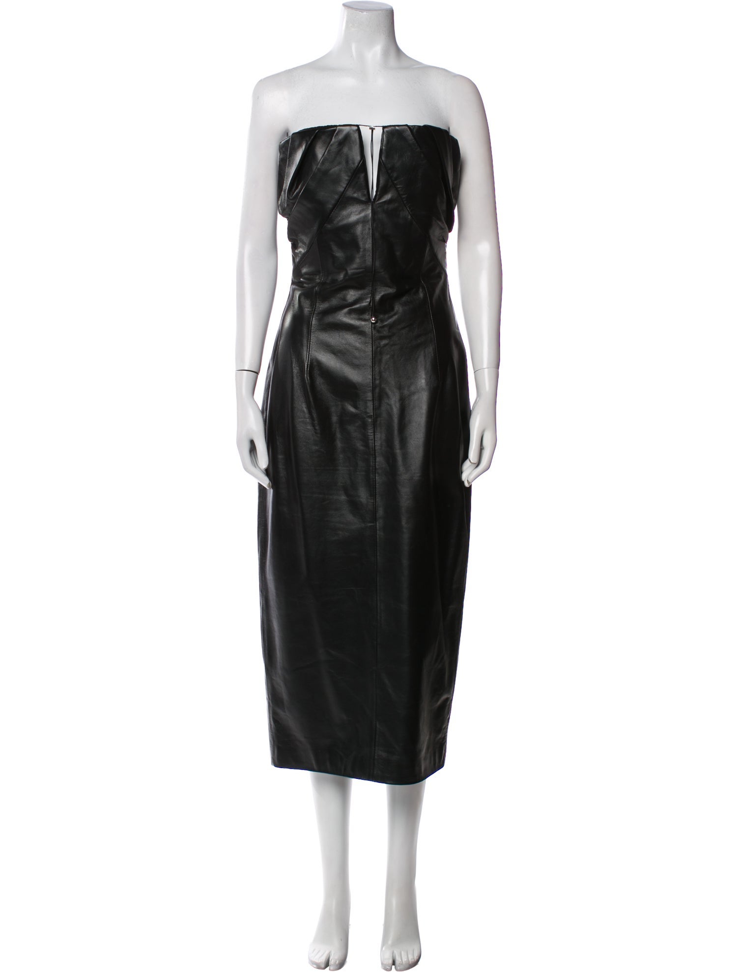 16ARLINGTON Leather Midi Length Dress