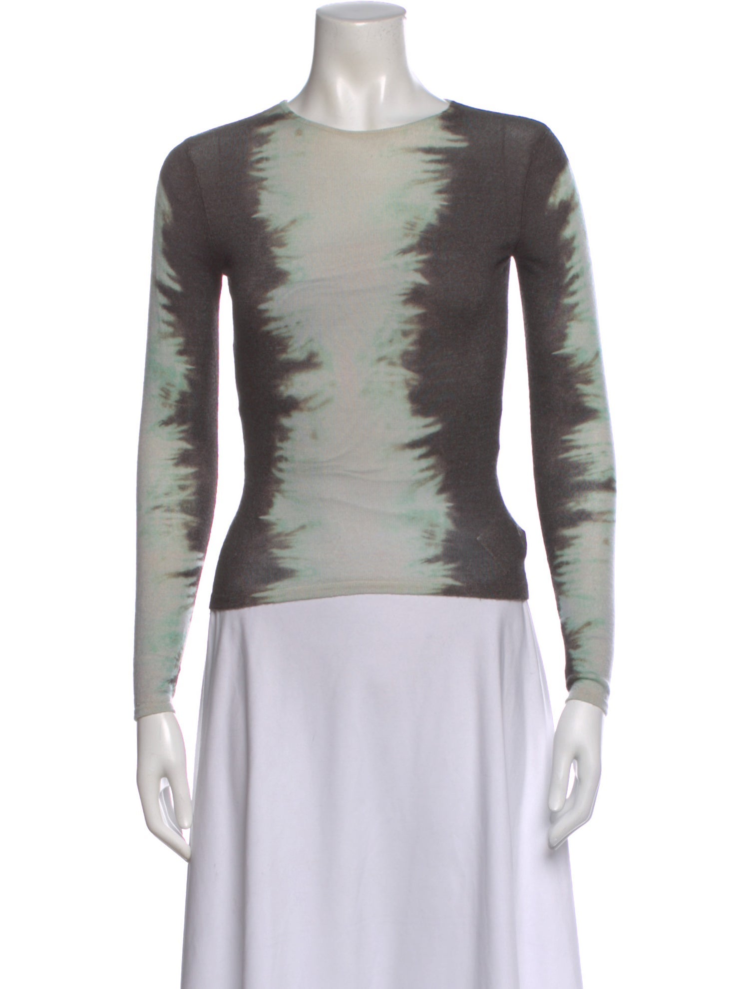 16ARLINGTON Merino Wool Tie-Dye Print Top