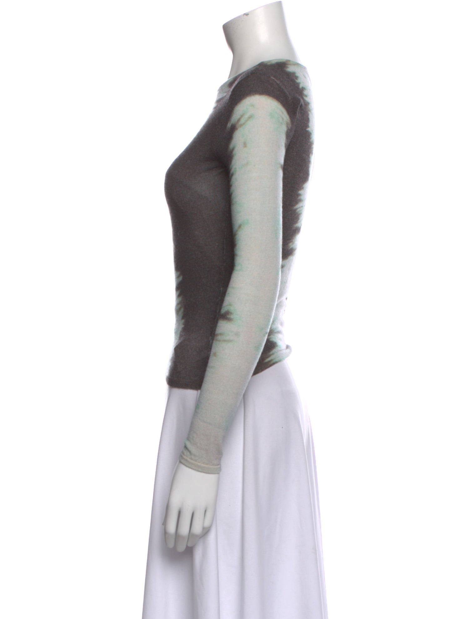 16ARLINGTON Merino Wool Tie-Dye Print Top