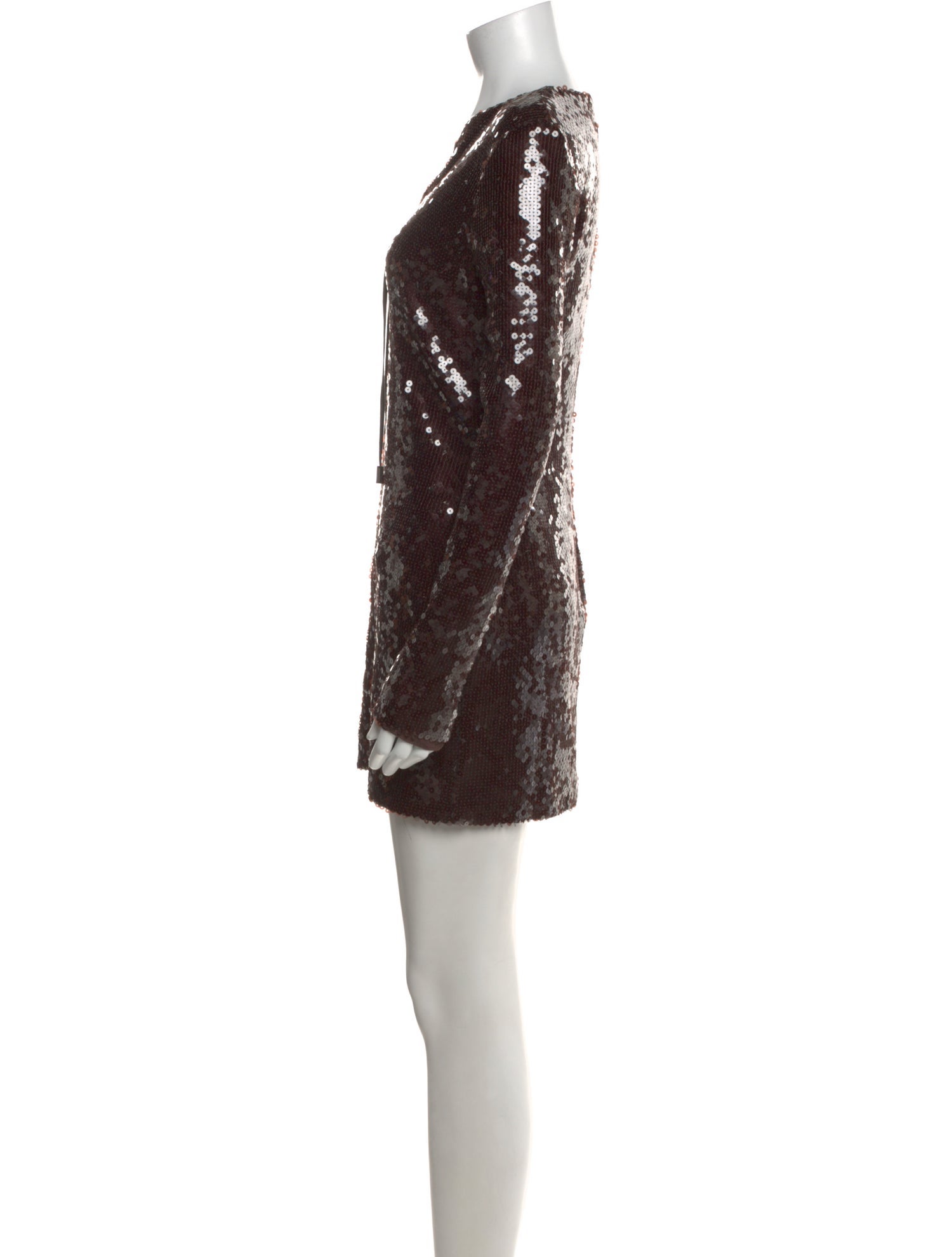 16ARLINGTON Plunge Neckline Mini Dress
