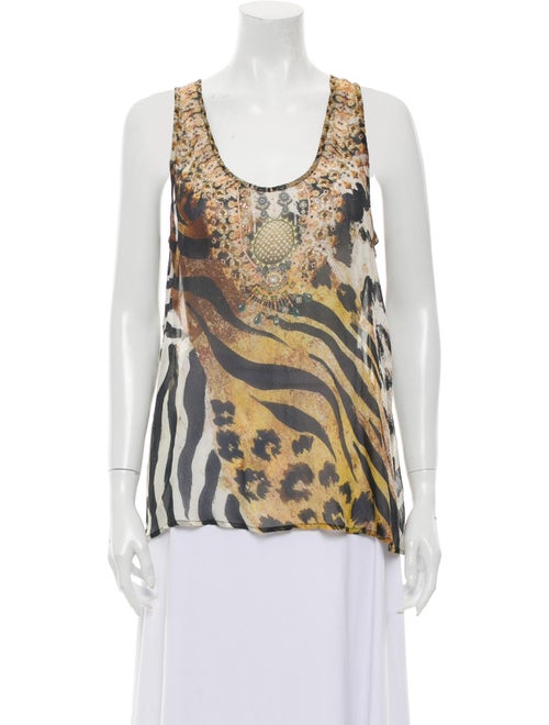 Camilla Silk Animal Print Top