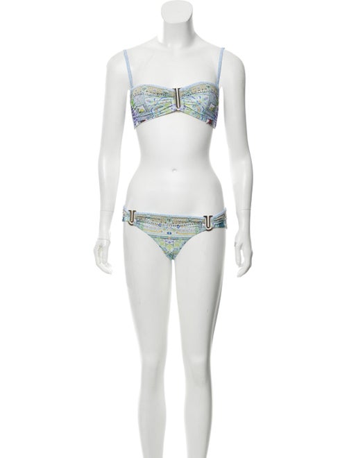 Camilla Embellished Two-Piece Swimsuit blue