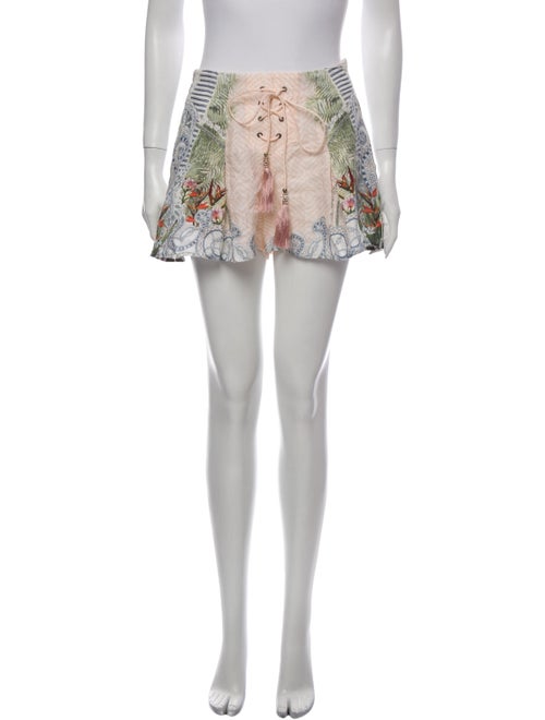 Camilla Linen Mini Shorts Pink