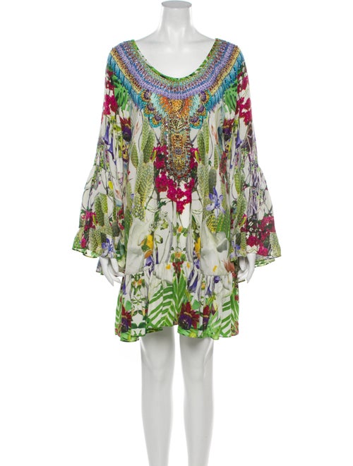 Camilla Silk Mini Dress Green
