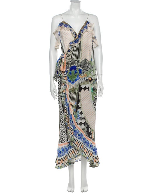 Camilla Silk Long Dress Orange