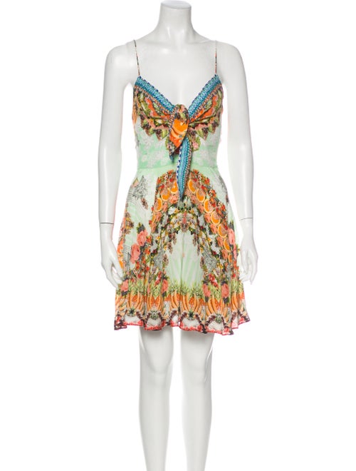 Camilla Silk Mini Dress Orange