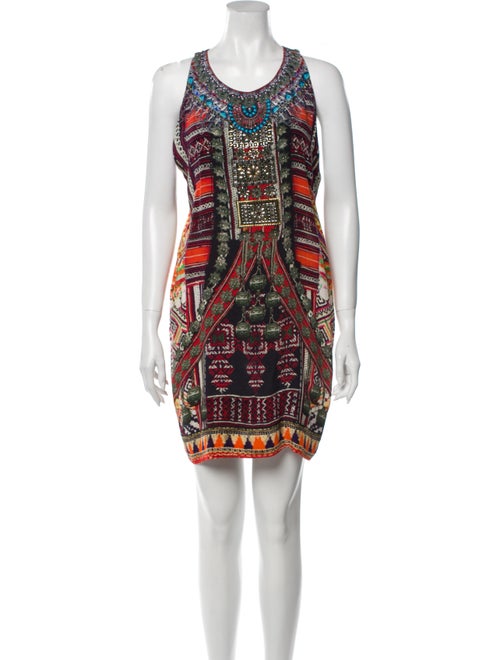 Camilla Silk Mini Dress Green