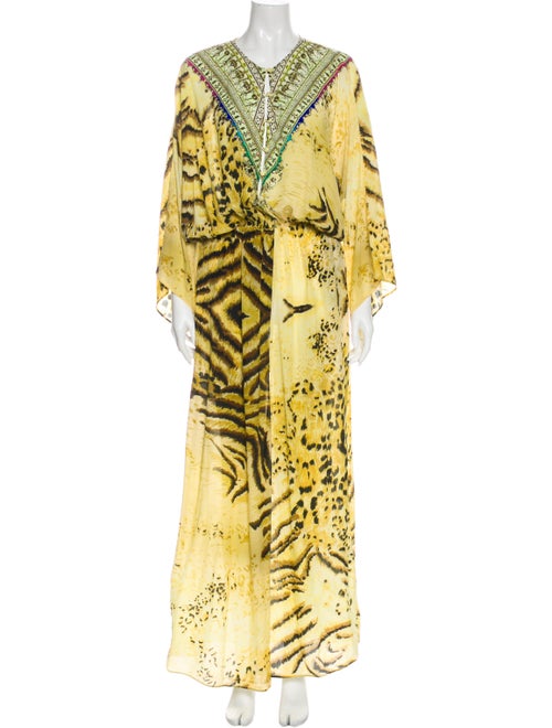 Camilla Silk Long Dress Yellow