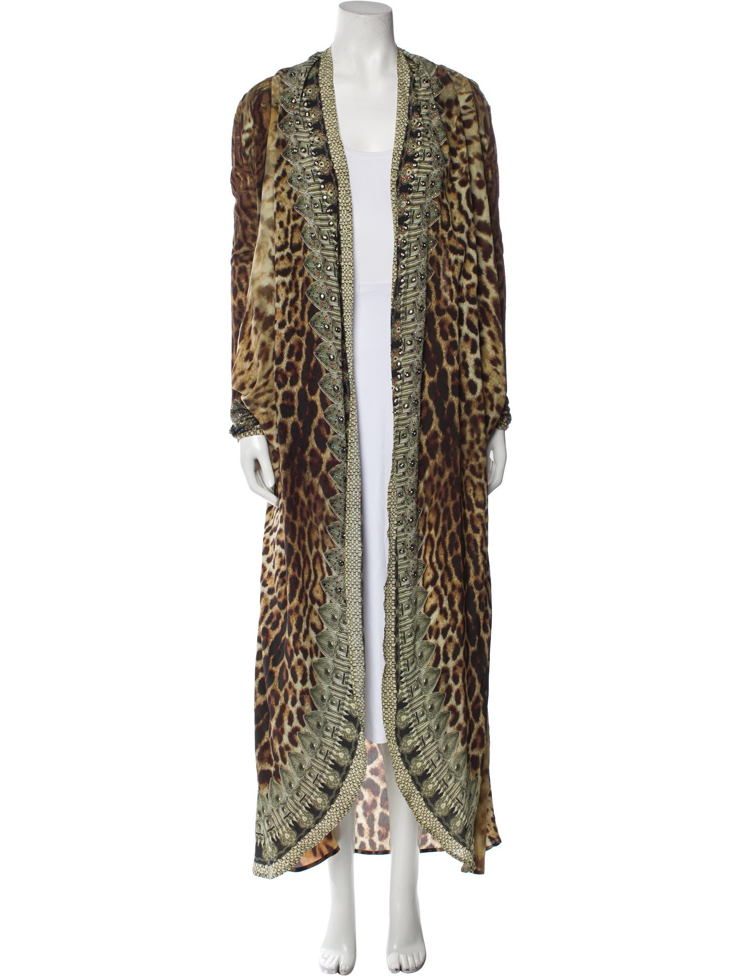Camilla Animal Print Crystal Embellishments Robe