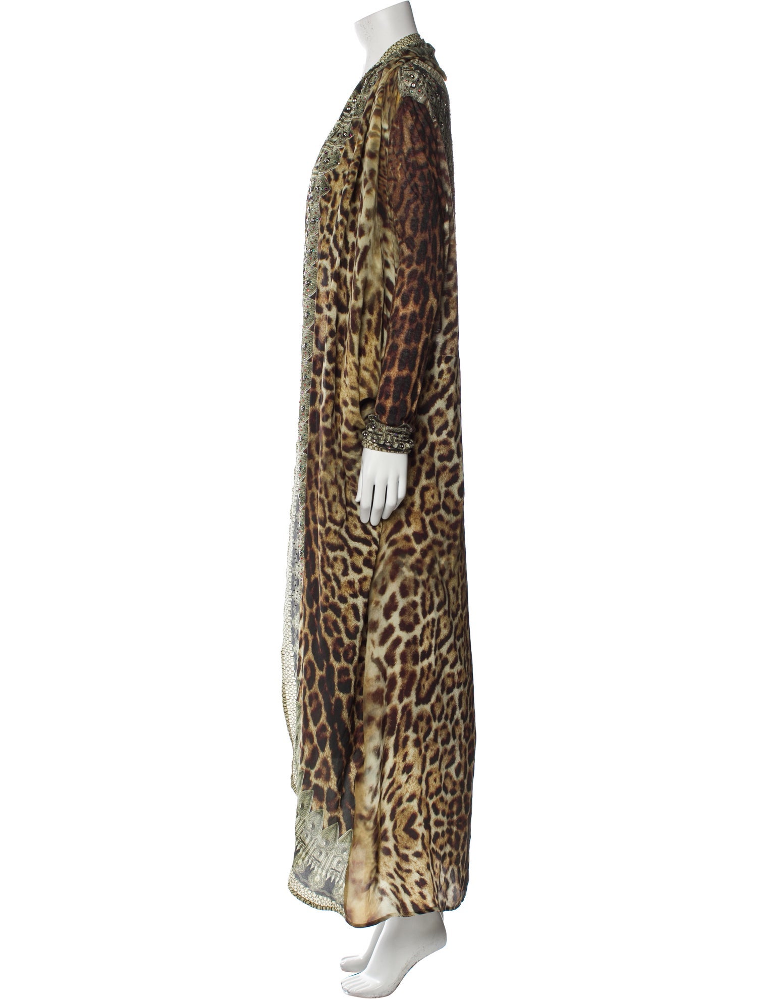 Camilla Animal Print Crystal Embellishments Robe
