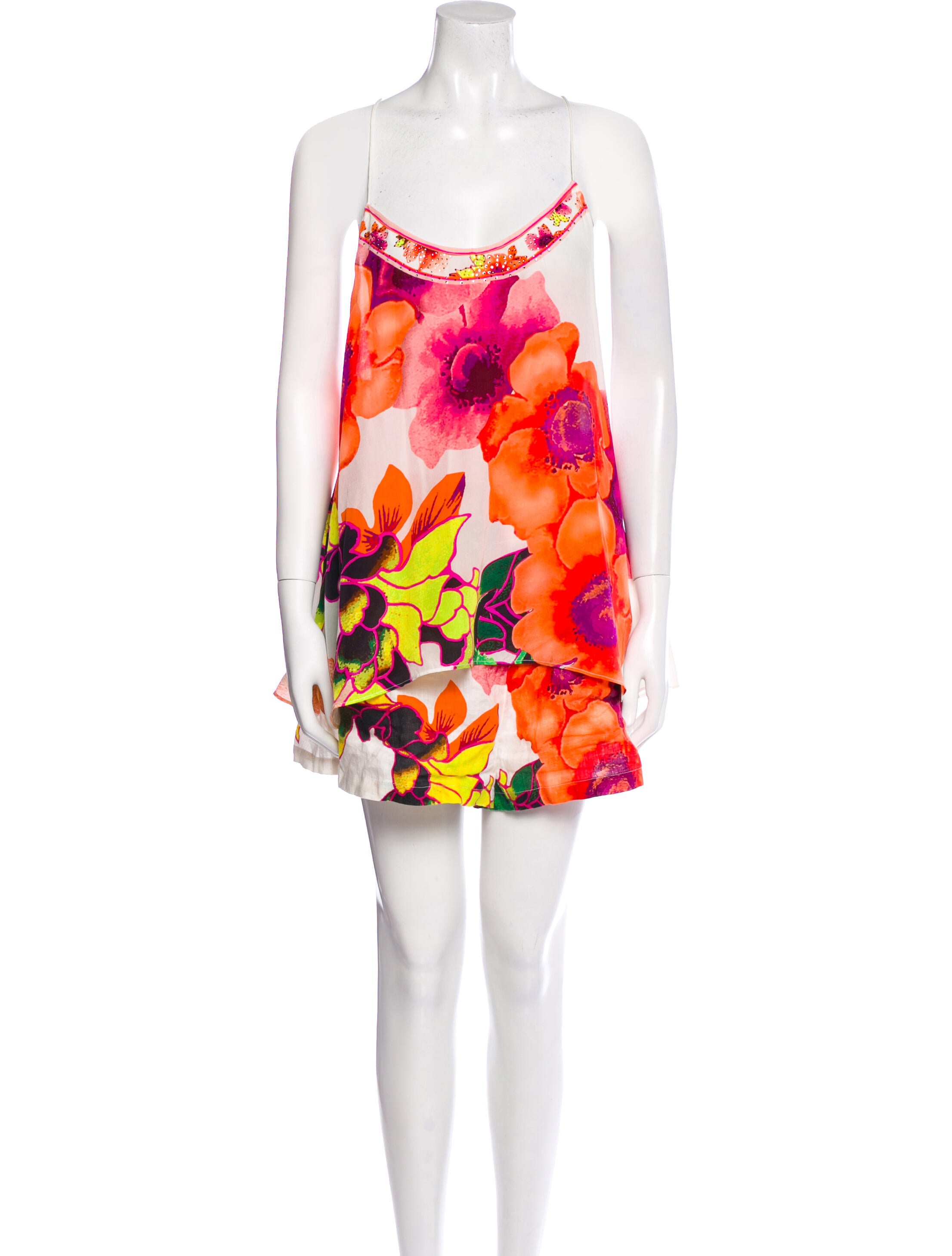 Camilla Linen Floral Print Short Set