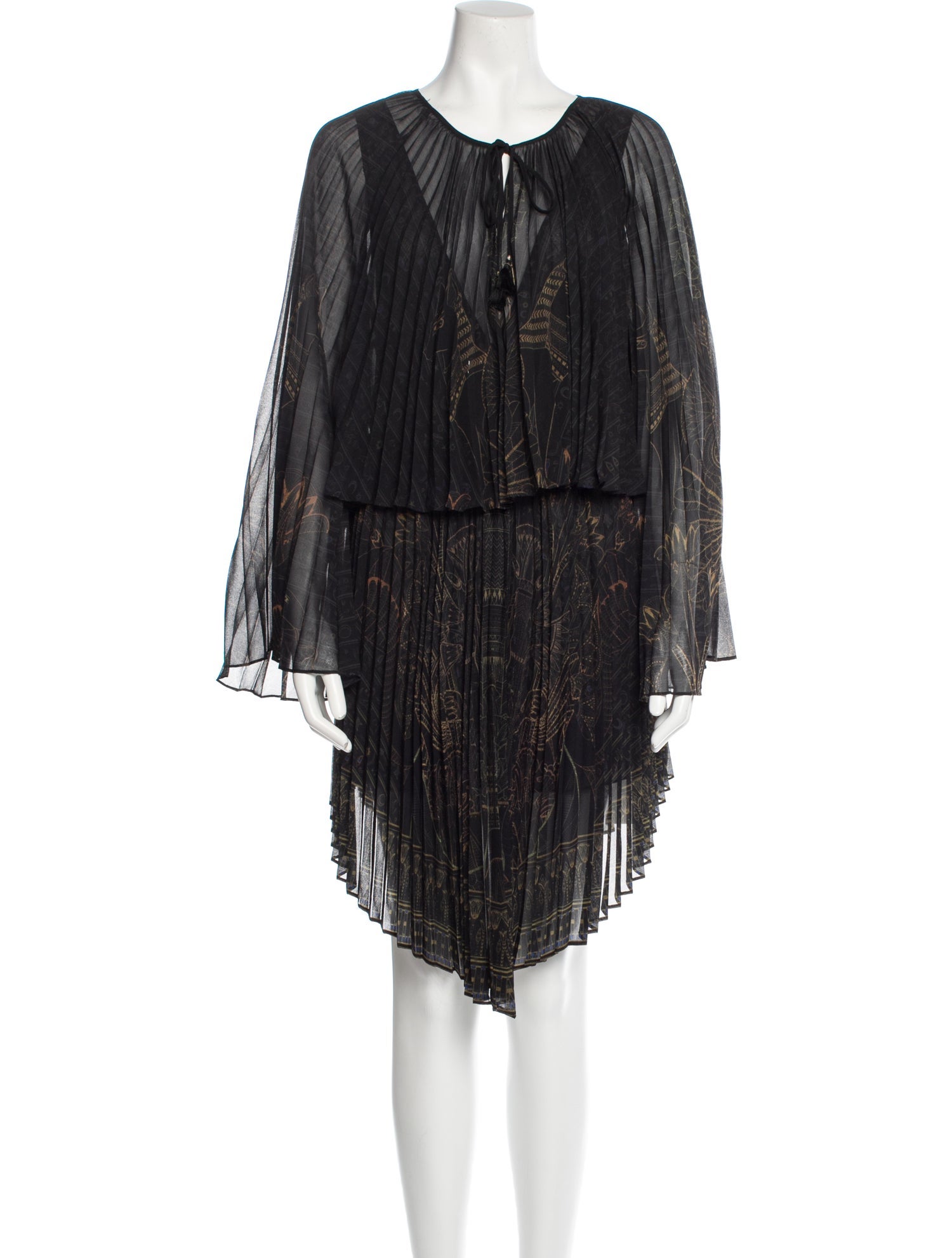 Camilla Printed Pleated Accents Dress Set