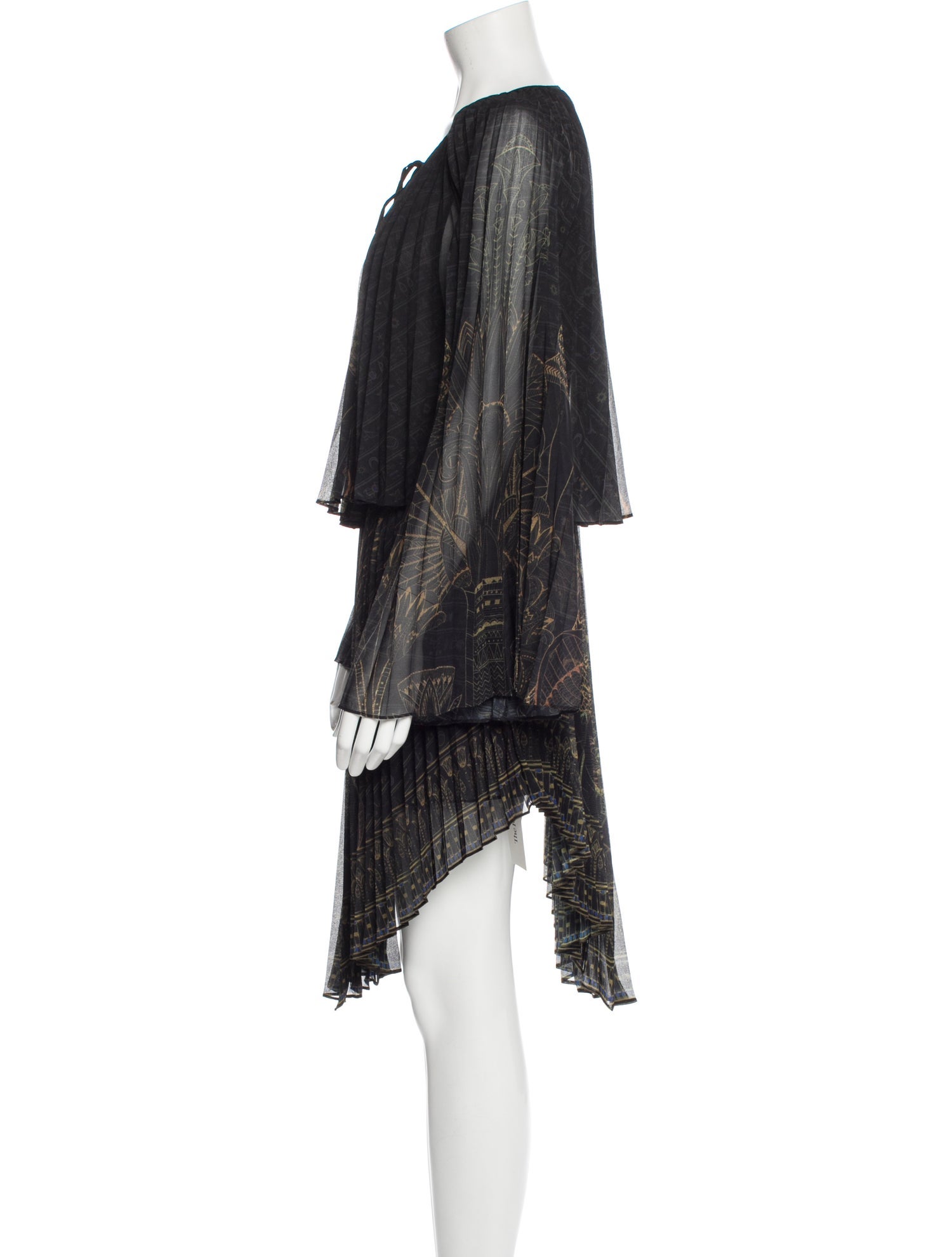 Camilla Printed Pleated Accents Dress Set