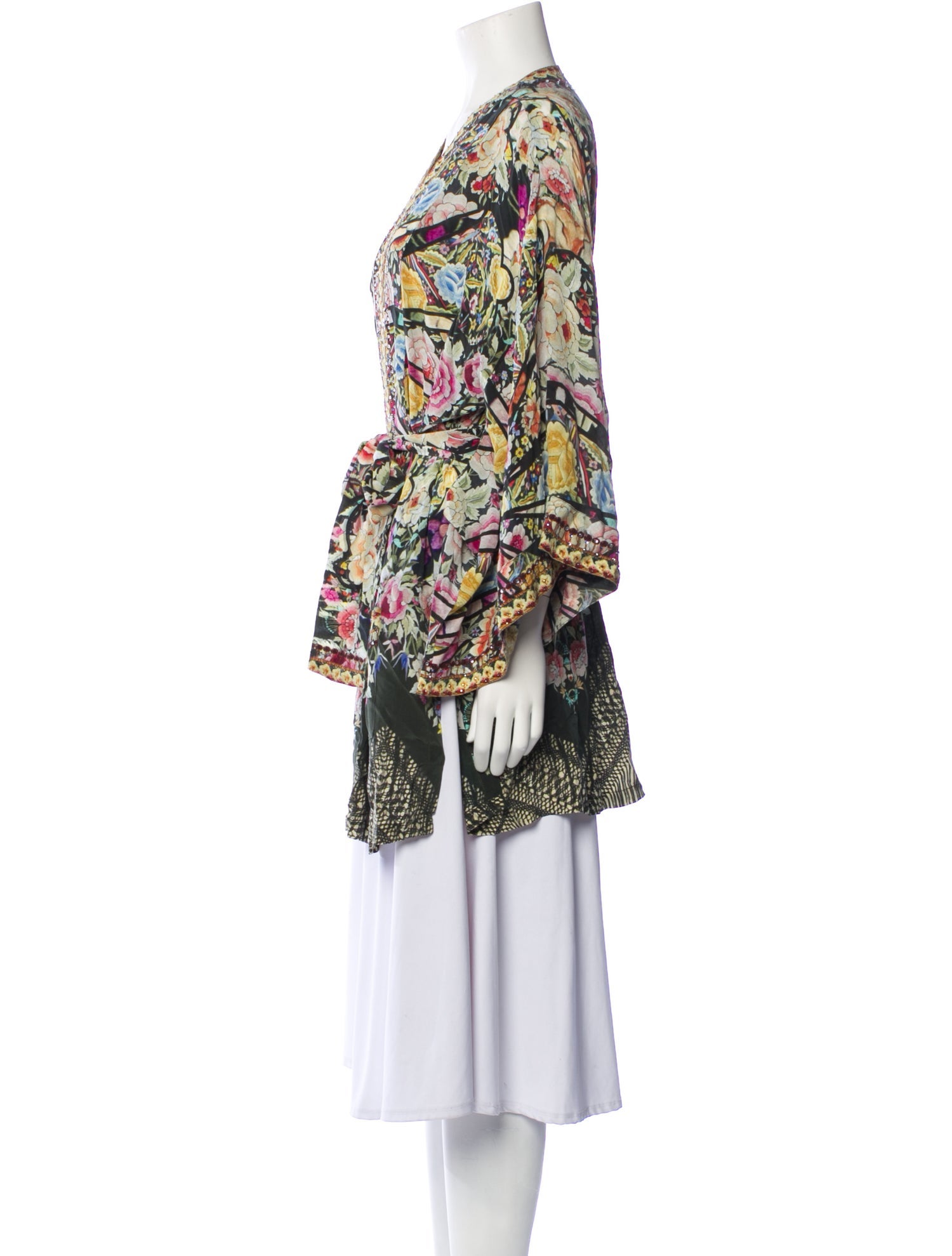 Camilla Silk Floral Print Evening Jacket