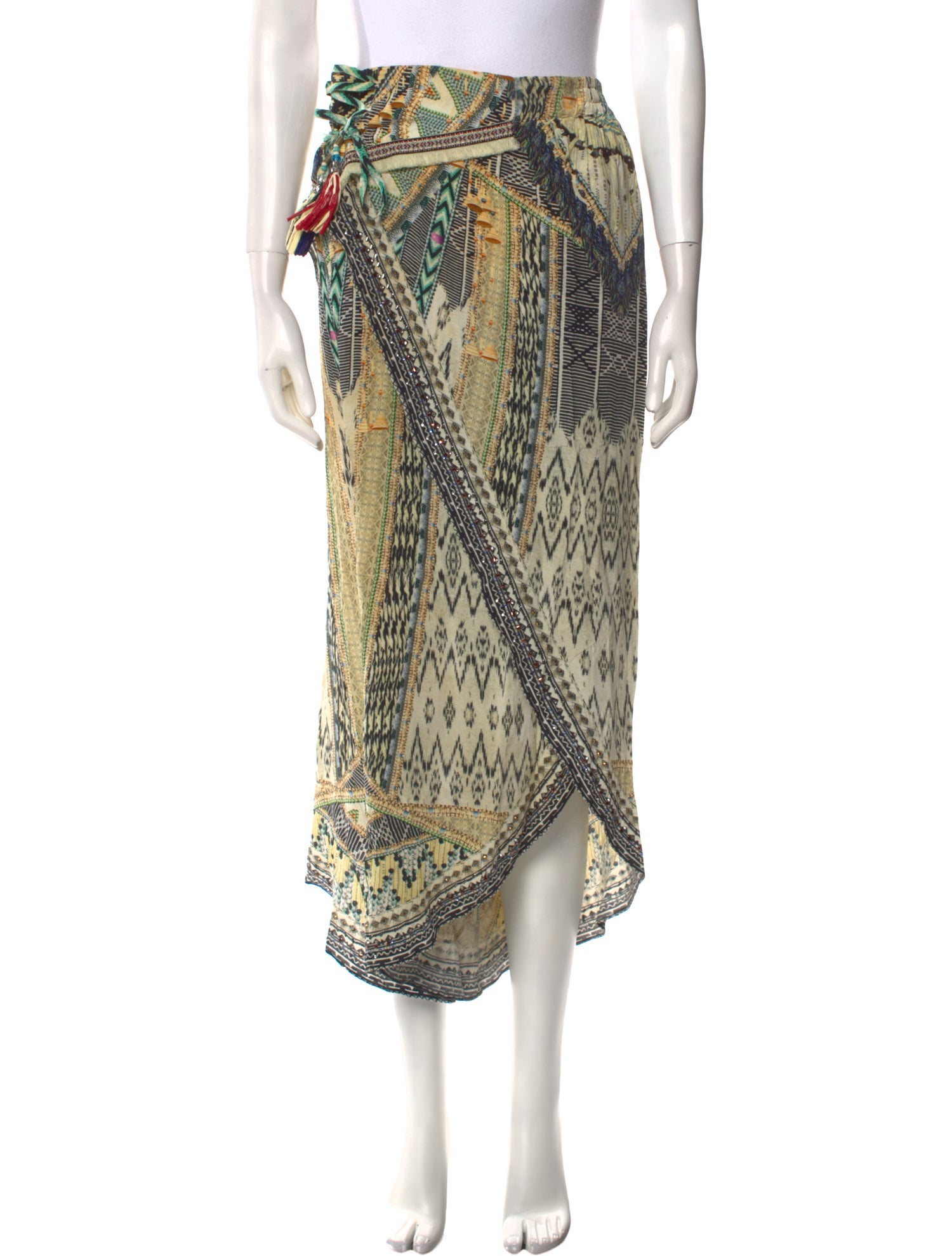 Camilla Silk Midi Length Skirt