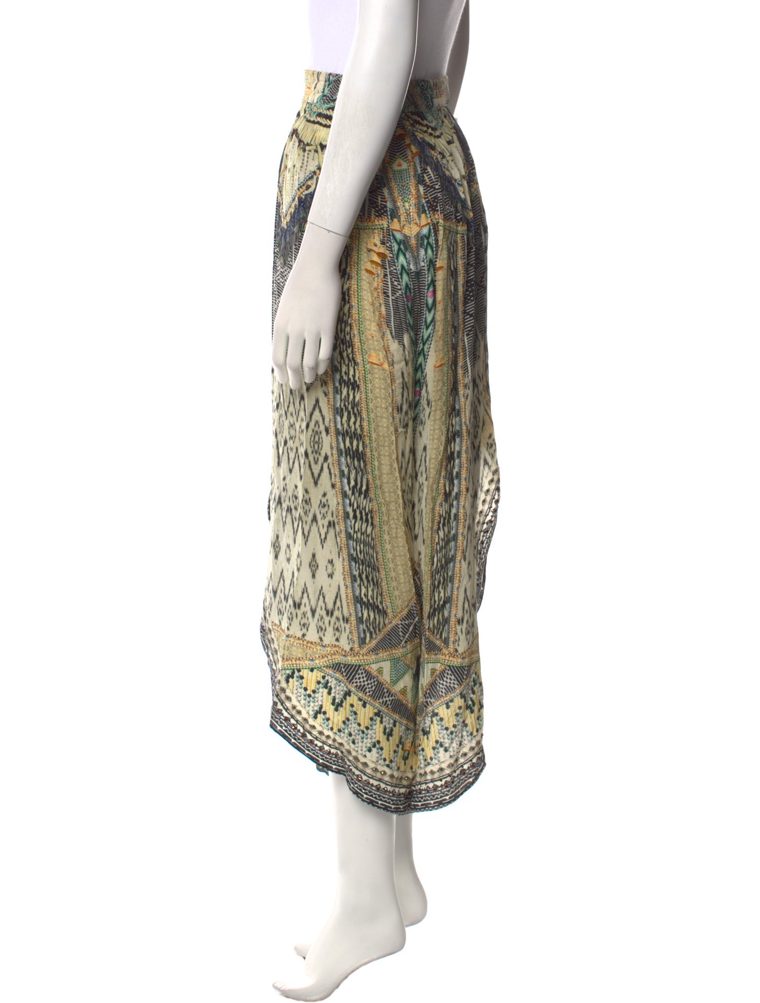 Camilla Silk Midi Length Skirt