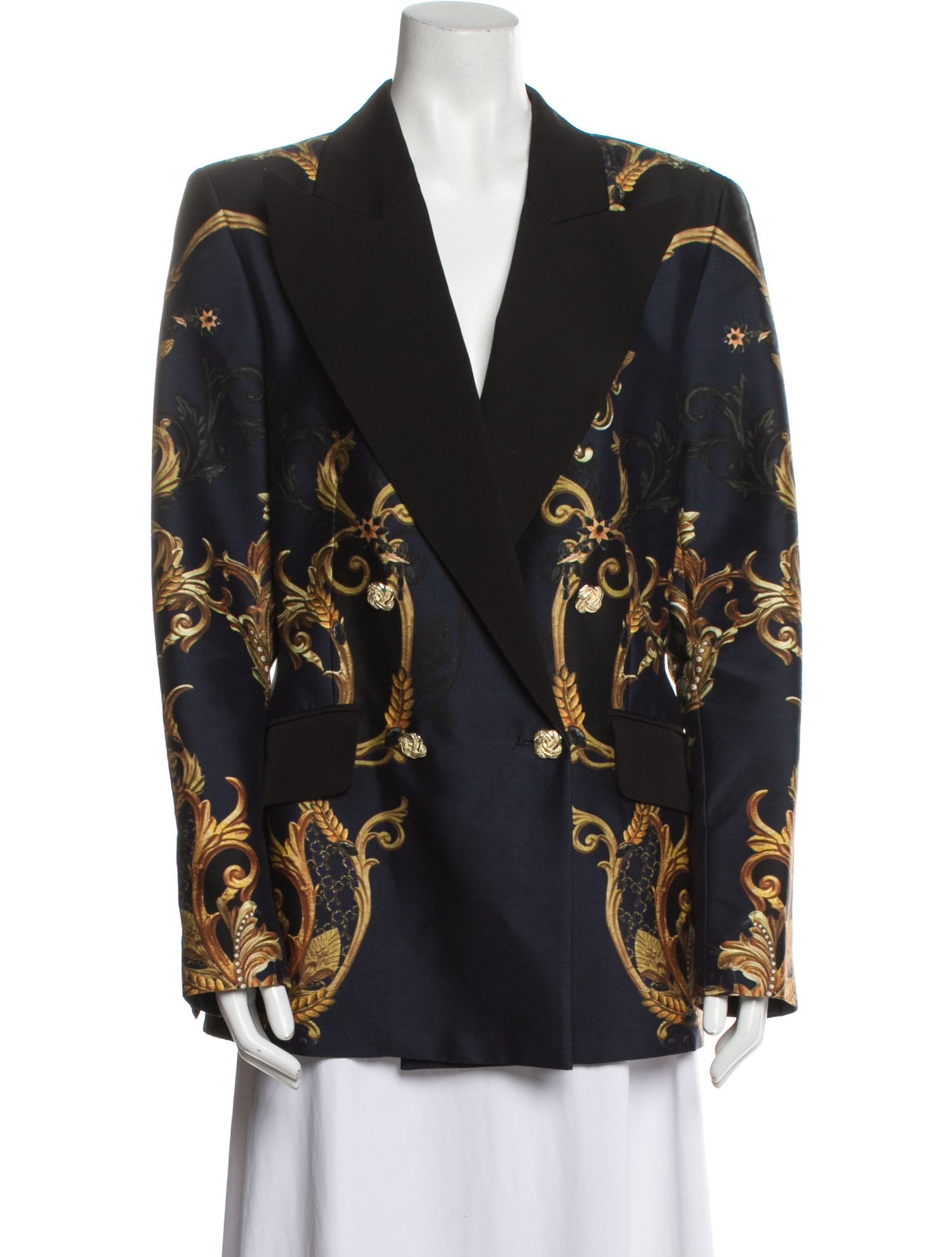 Camilla Wool Floral Print Blazer
