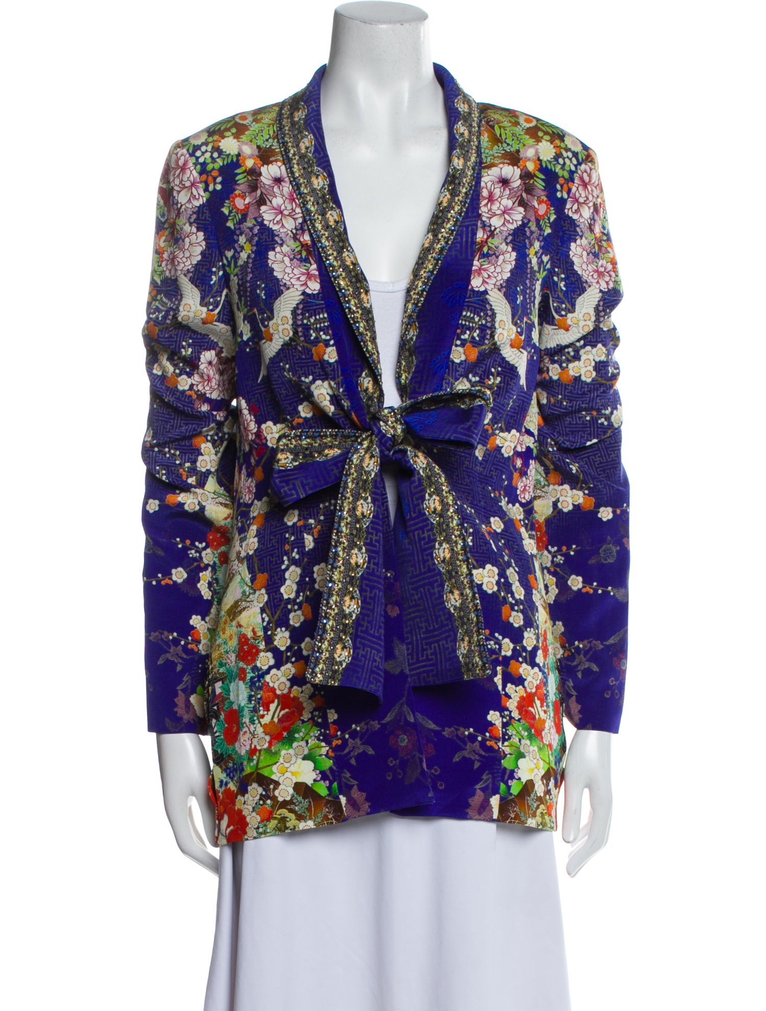 Camilla Silk Floral Print Blazer w/ Tags