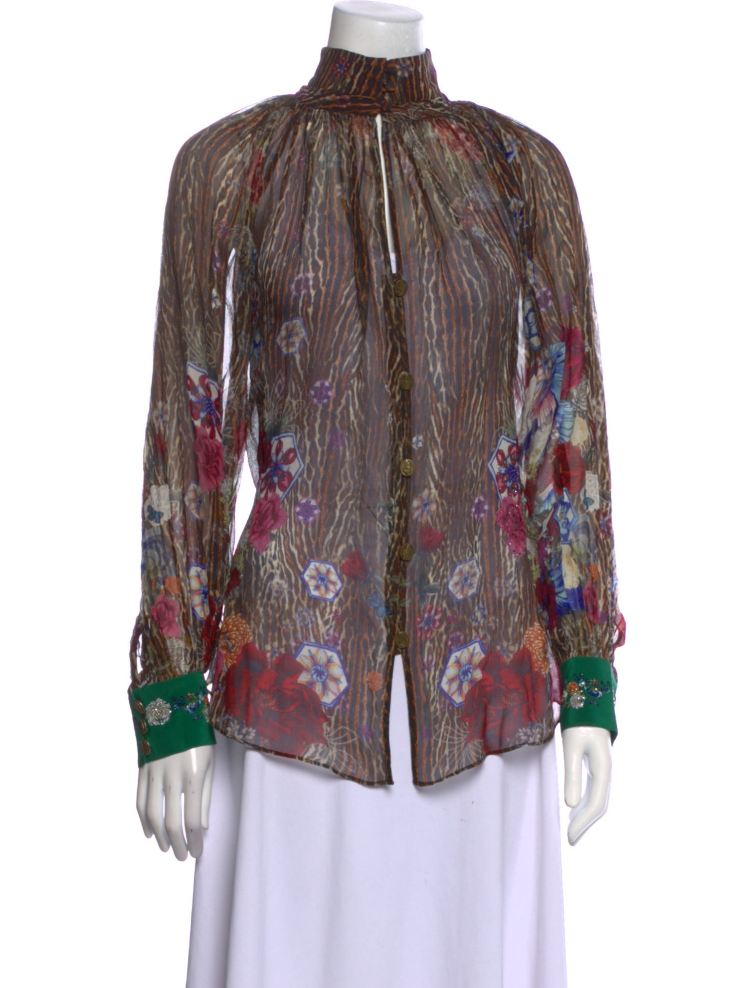 Camilla Silk Printed Blouse w/ Tags