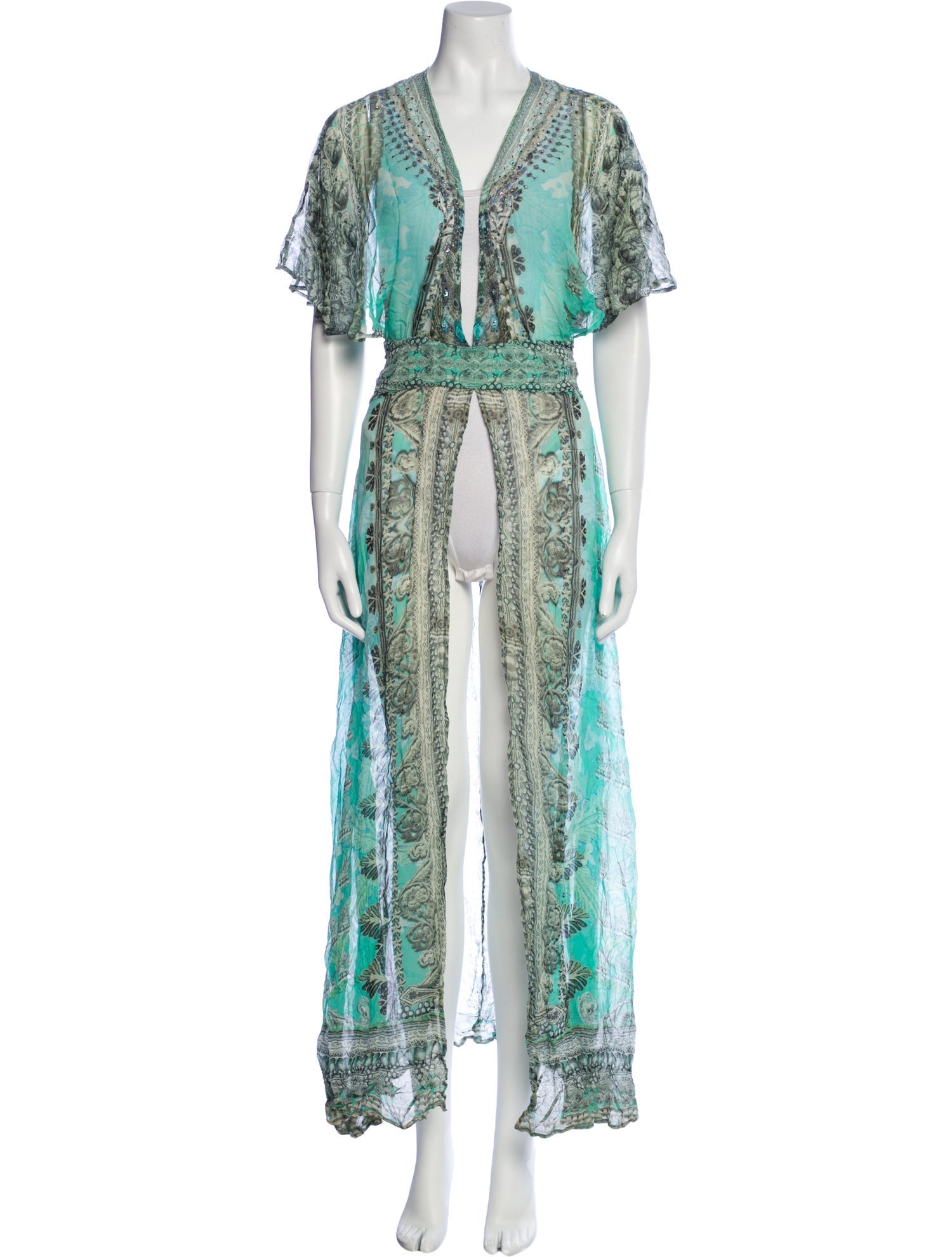 Camilla Printed Plunge Neckline Tunic