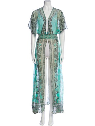 Camilla Printed Plunge Neckline Tunic