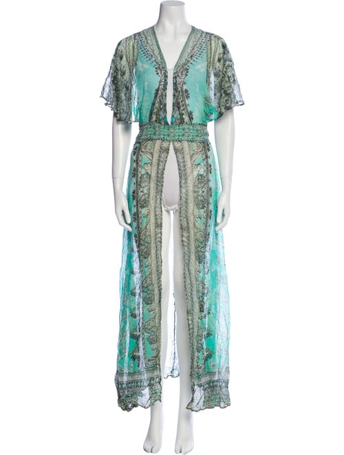 Camilla Printed Plunge Neckline Tunic