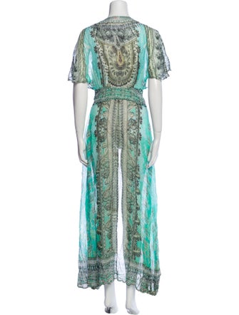 Camilla Printed Plunge Neckline Tunic