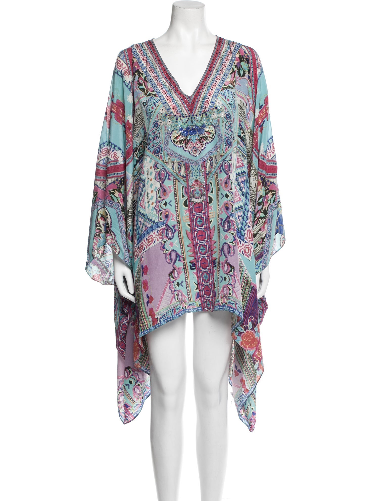 Camilla Silk Paisley Print Nightgown