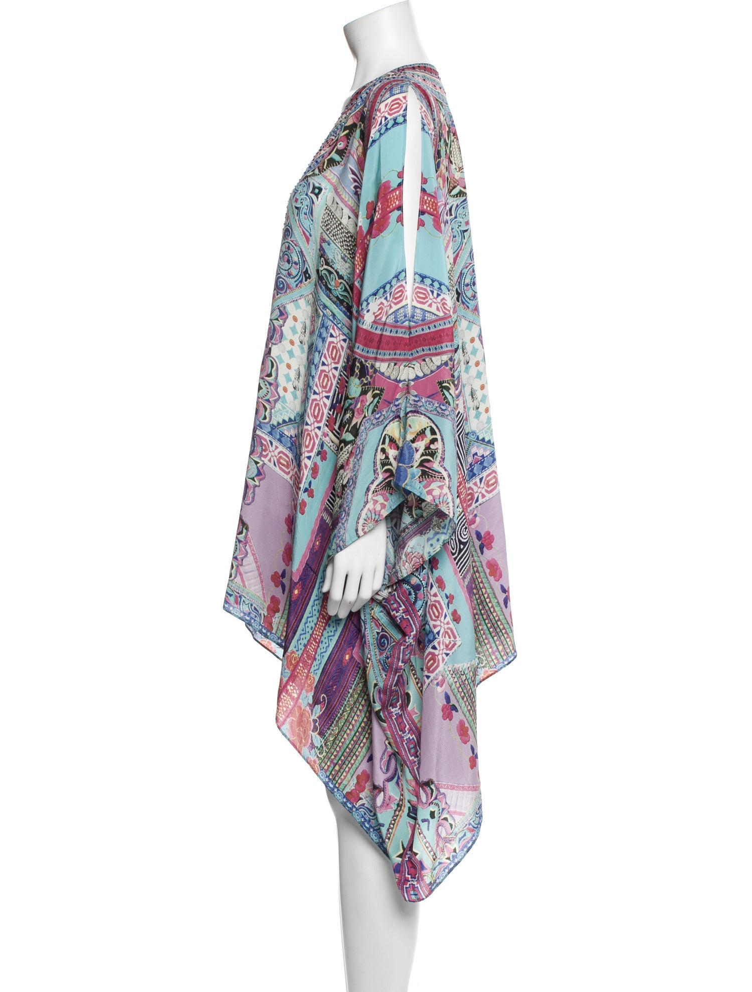 Camilla Silk Paisley Print Nightgown