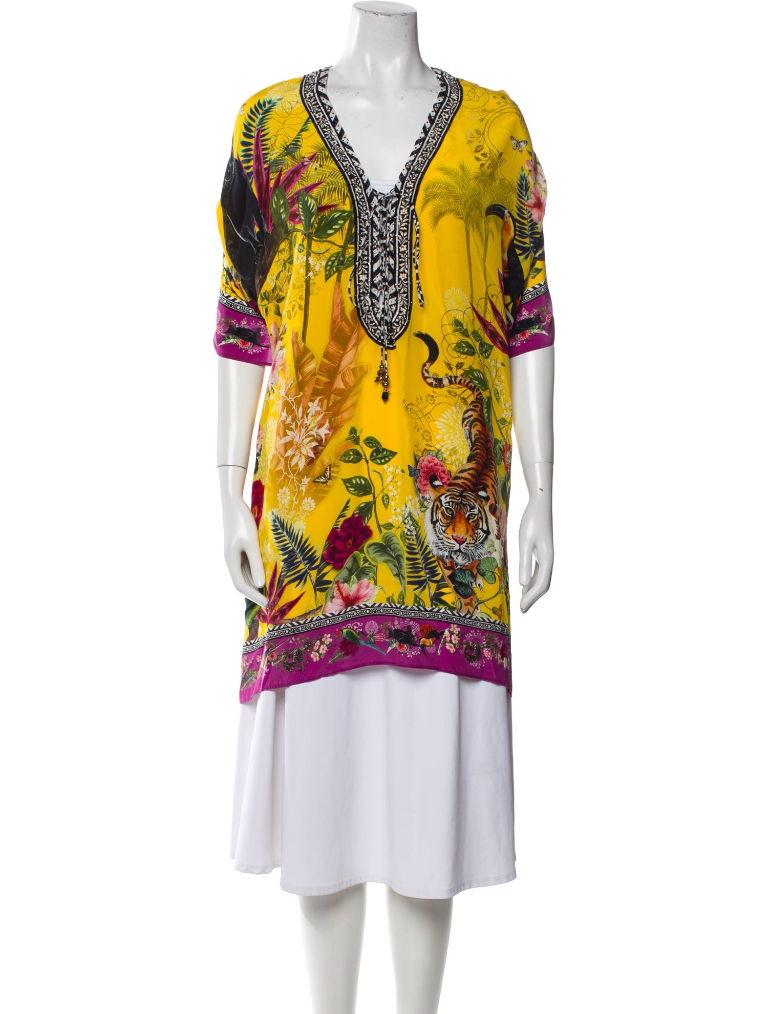 Camilla Printed Crystal Embellishments Cover-Up