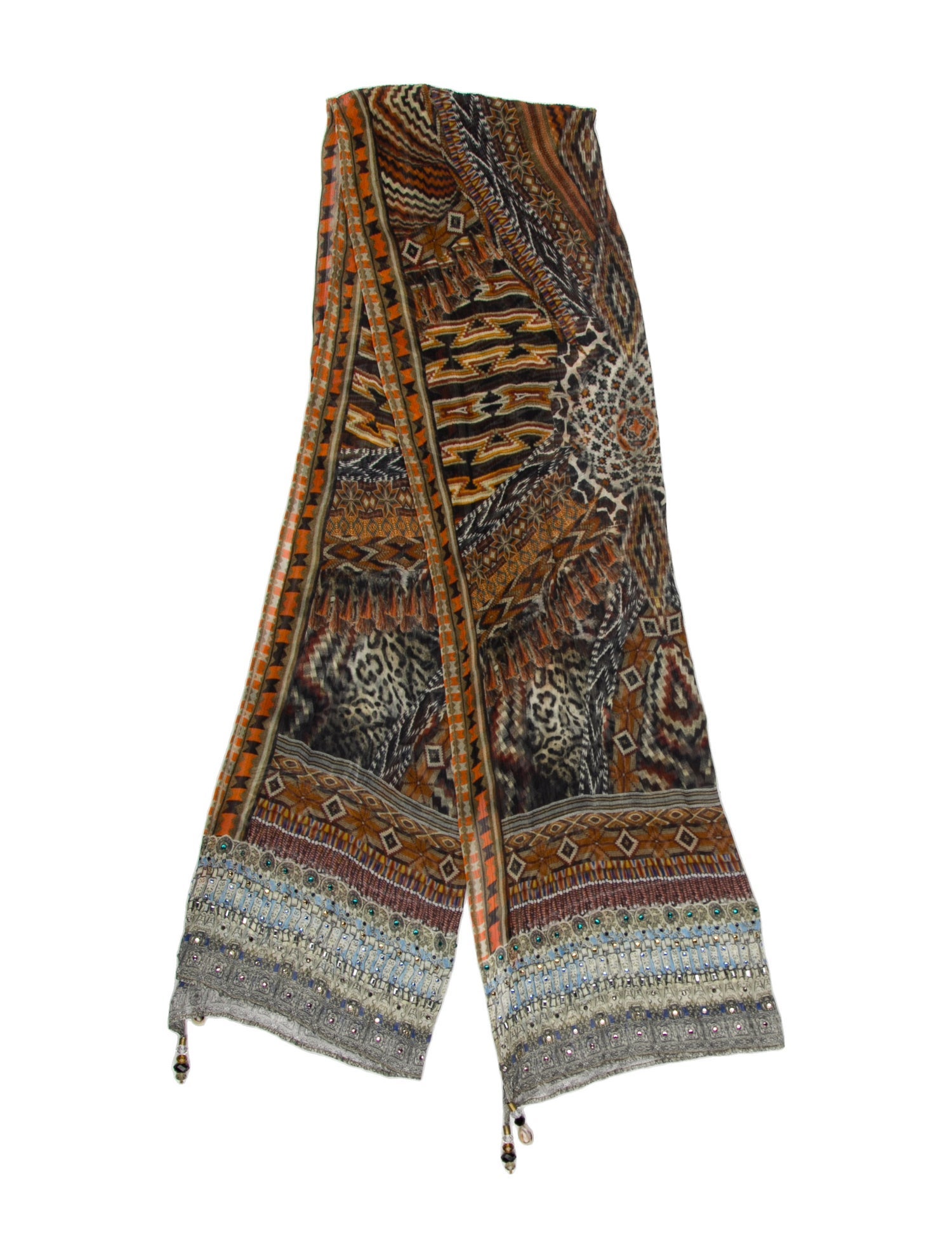 Camilla Silk Paisley Print Scarf