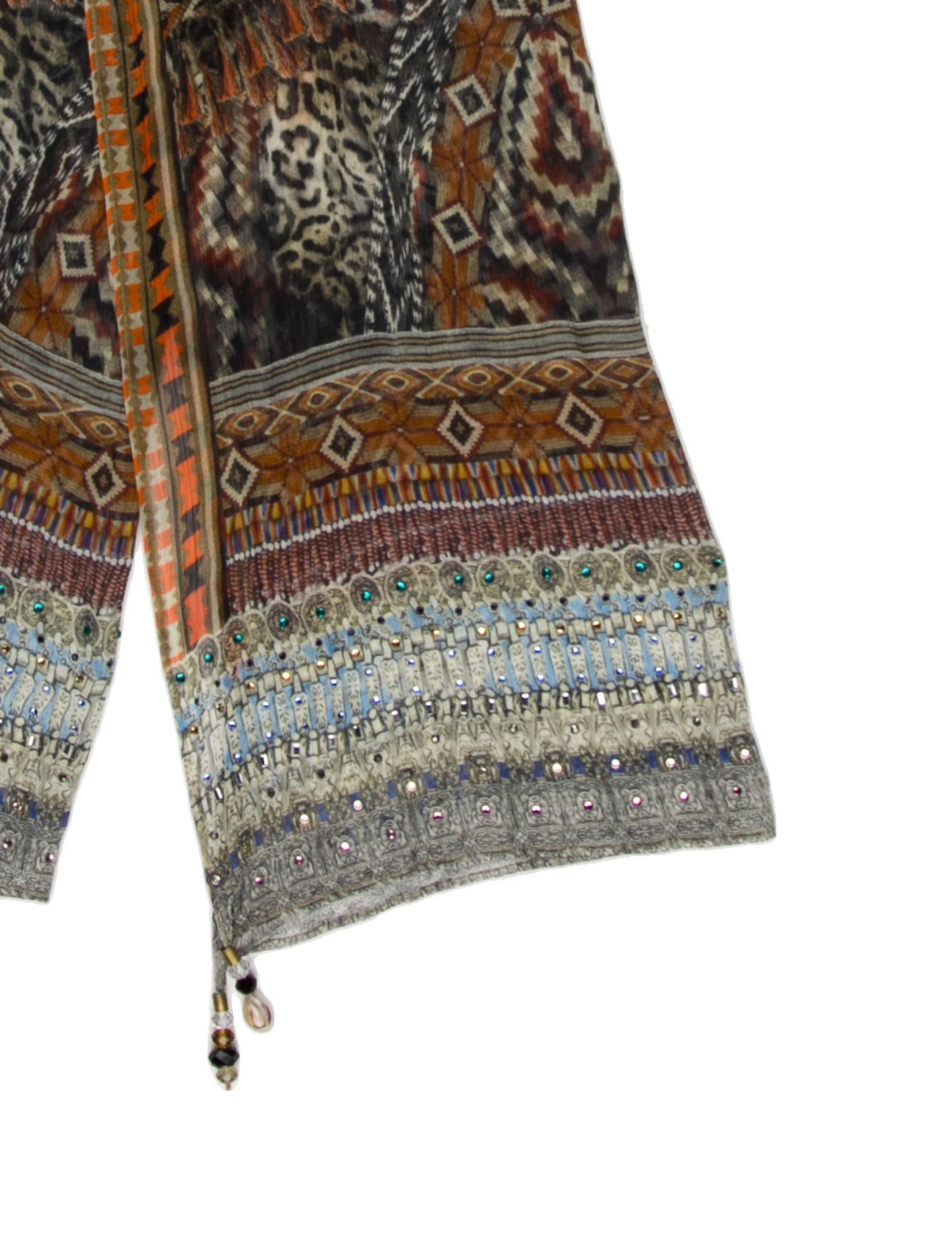 Camilla Silk Paisley Print Scarf