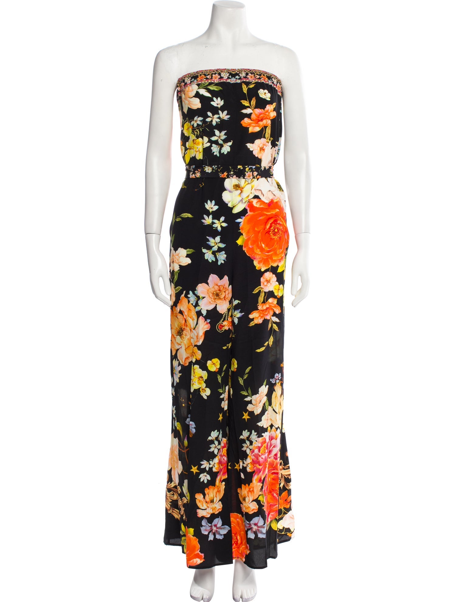 Camilla Silk Floral Print Jumpsuit