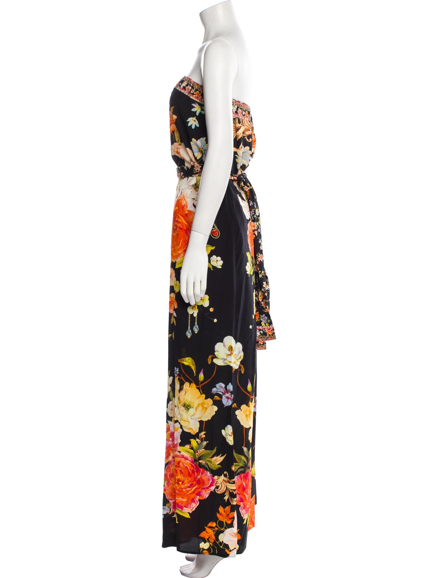 Camilla Silk Floral Print Jumpsuit