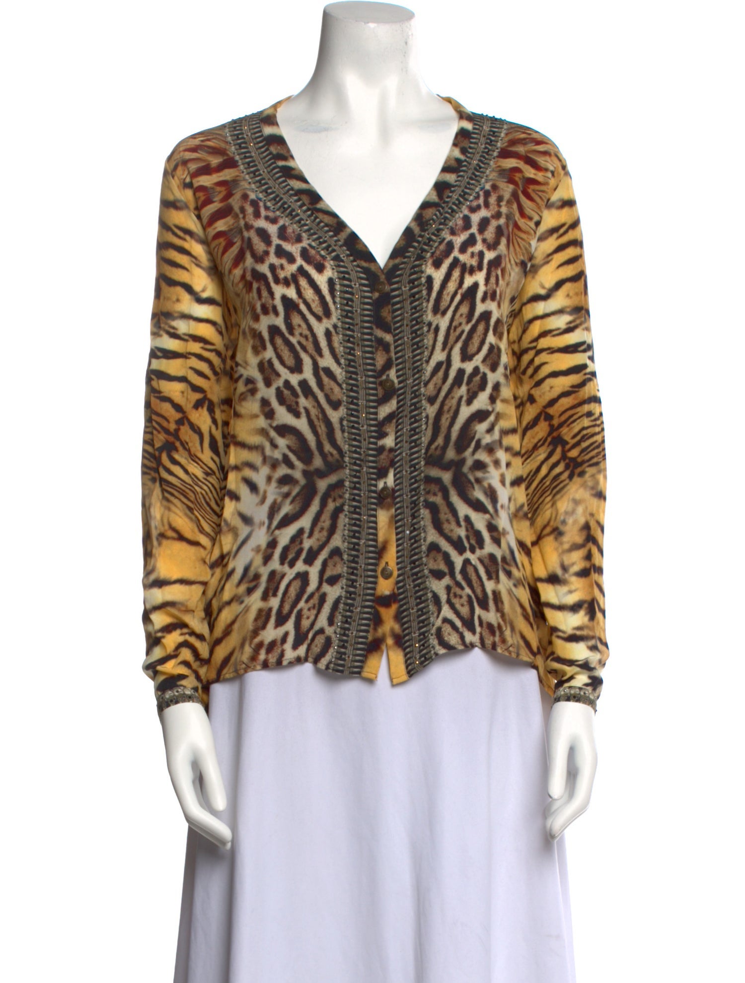 Camilla Silk Animal Print Blouse