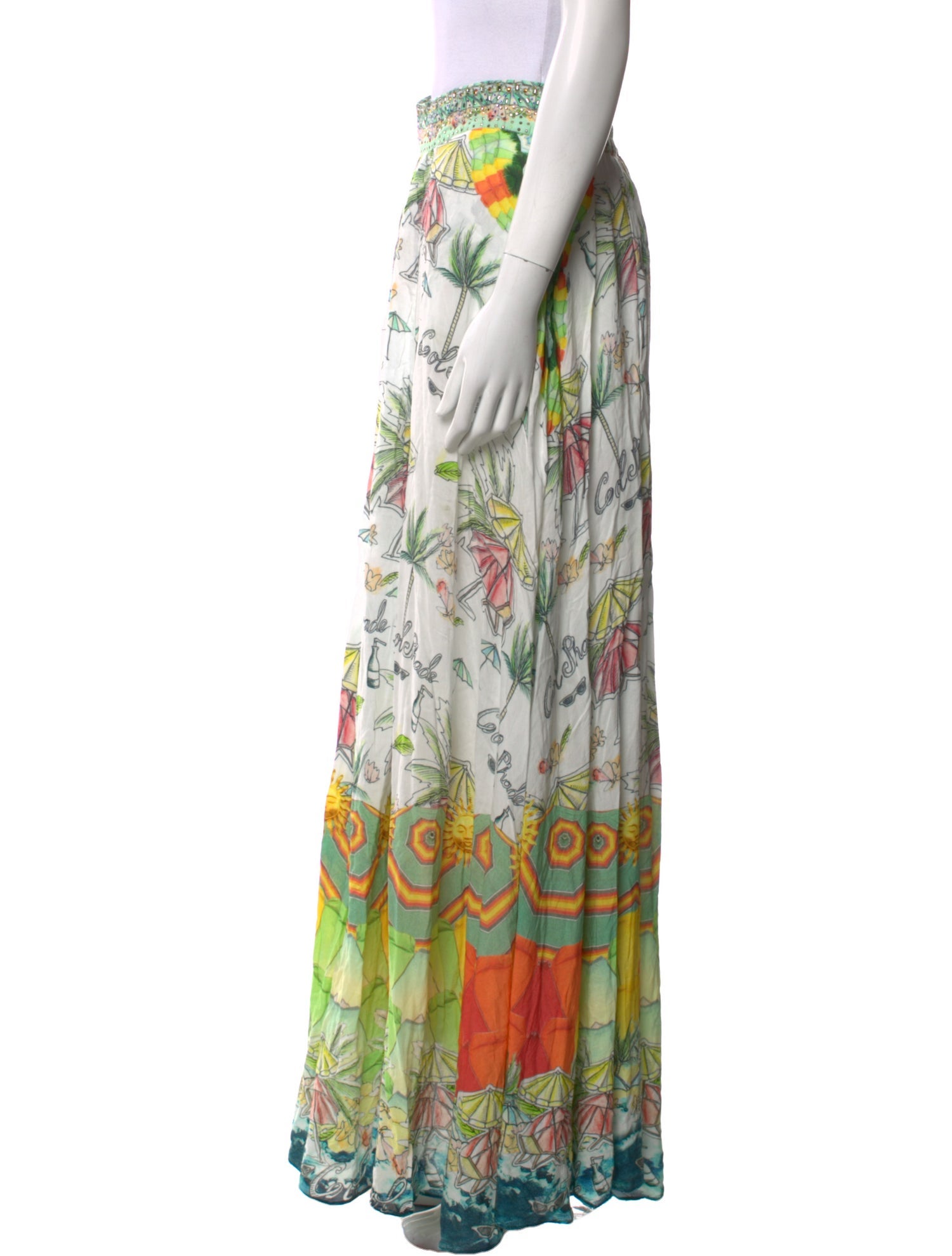 Camilla Floral Print Long Skirt