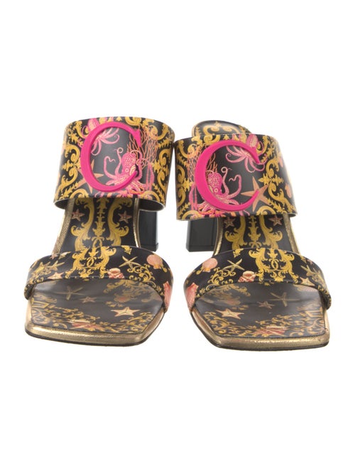 Camilla Leather Printed Slides