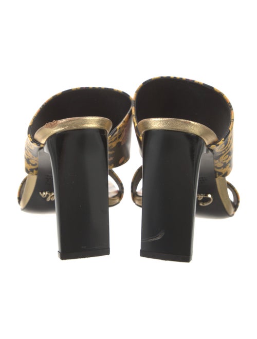 Camilla Leather Printed Slides