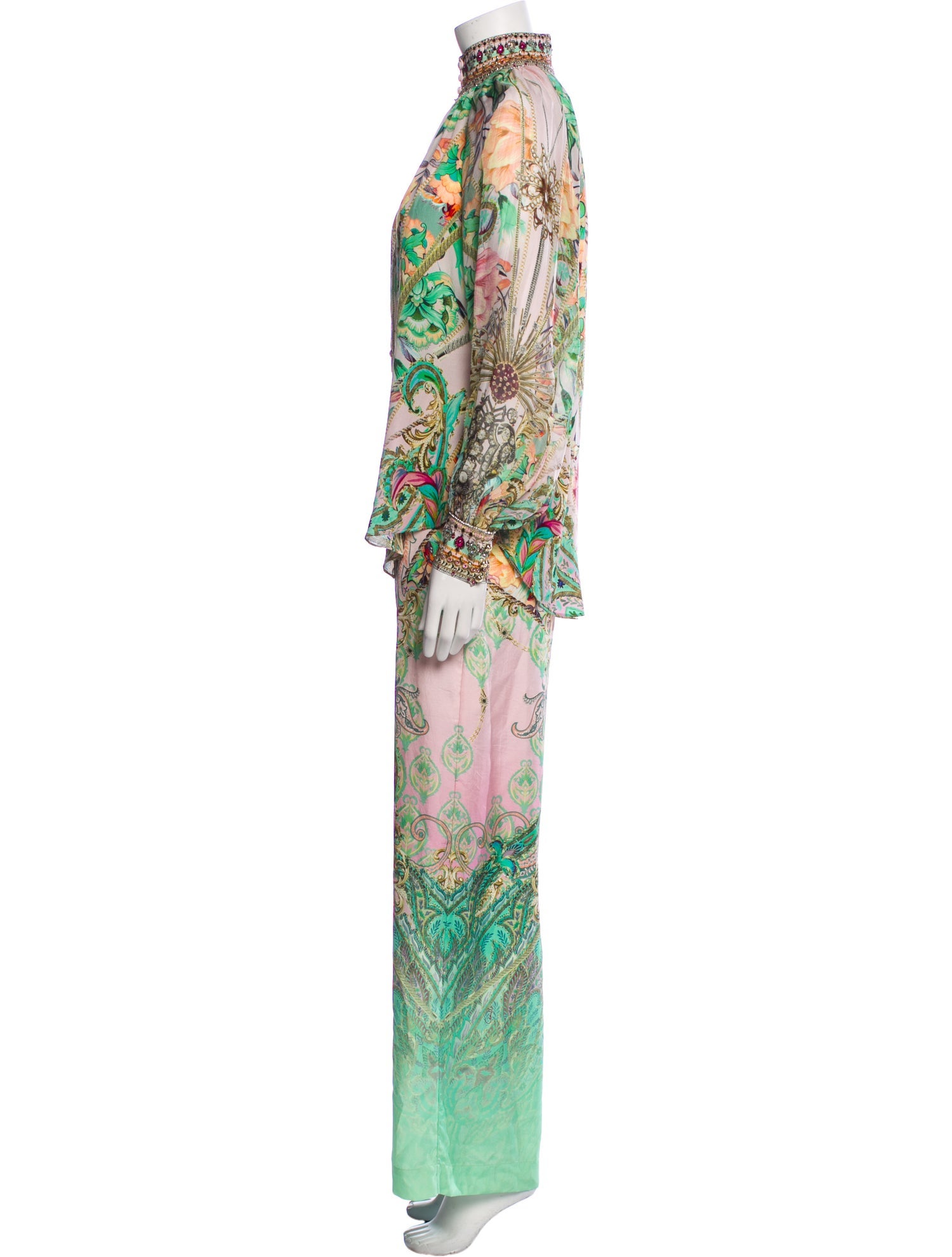Camilla Silk Printed Pant Set w/ Tags